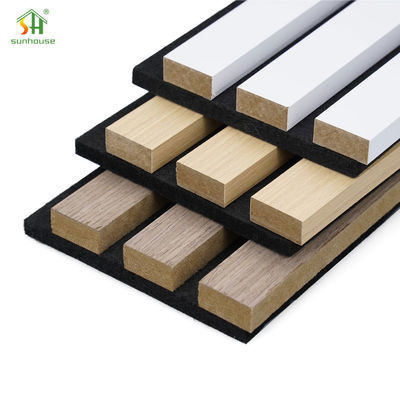 Buy Acoustic Wooden Slat Wall Panels Eco Friendly Polyester Foam Wall Panel For Conference Room online manufacture