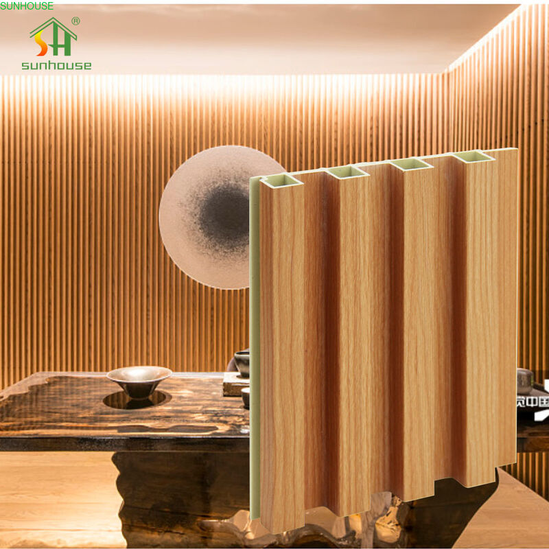 Moisture-Proof WPC (Wood Plastic Composite) Interior Wall Panel with Wooden Grain for Bedroom Villa Apartment Facade Decoration