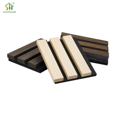 Harga yang bagus 1220x2440mm Akustik Oak Panel Dinding Interior Sound Absorbing Panel Akustik Untuk Dinding TV on line