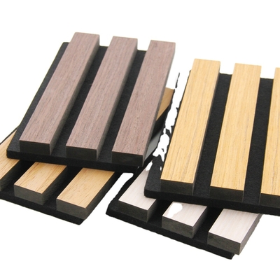 Modern Acoustic Wood Panel Wall 1220x2440mm Customized Color