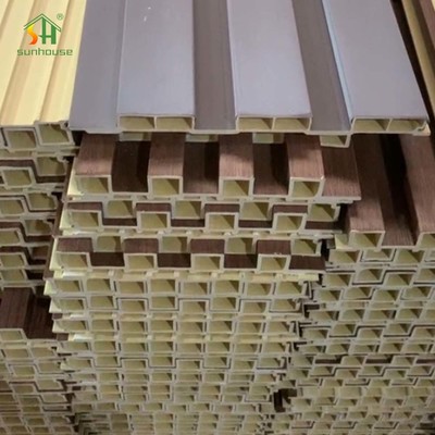 WPC Wall Panel with Wooden Grain Design 30 Years Service Life and 100% Recycled for Interior Decoration