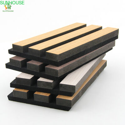 Good price Acoustic Natural Veneer Acoustic Wall Panel Board for Interior Exterior Decoration Use online