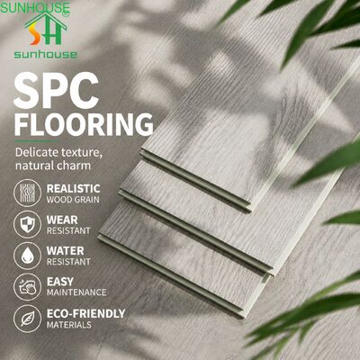 Waterproof Rigid Core Termite Proof SPC Click Flooring Plank for Interior Exterior Decoration Use