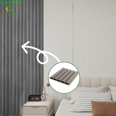 Good price Wood Grain 3D Embossed Hollow WPC Wall Panel for Indoor Outdoor Wall Application online