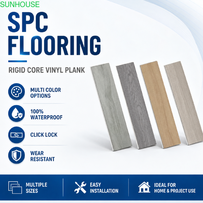 Good price Waterproof Fireproof Anti-Scratch SPC Vinyl Flooring with Custom Wear Layer Options online