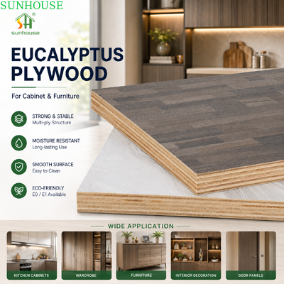 Decorative Melamine Plywood Color Matching Wood Grain Consistency for Cabinet Doors Wardrobes and Custom Furniture Production